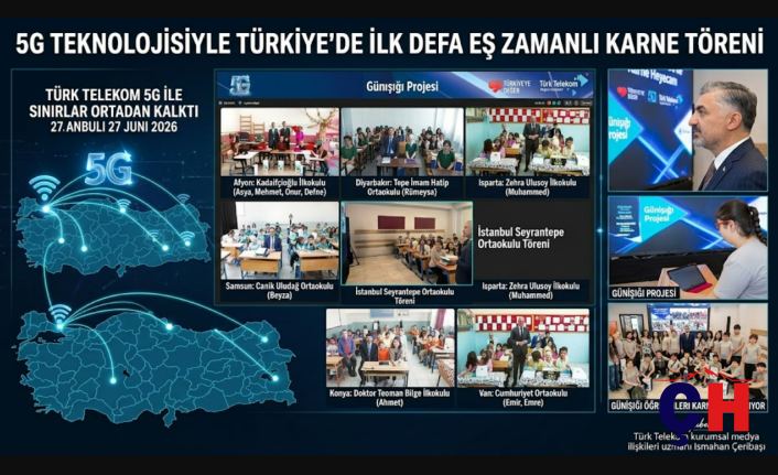 5G Teknolojisiyle Sınırları Aşan Karne Heyecanı: 7 İlde Eş Zamanlı Tören